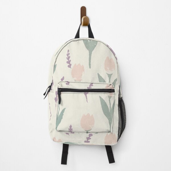 Item preview, Hand Stamped Tulips and Lavender Pattern designed and sold by Loomandlorebyh.