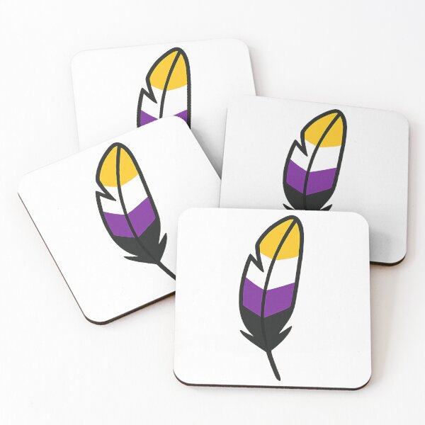 Item preview, Nonbinary Pride Feather designed and sold by Owcomm.