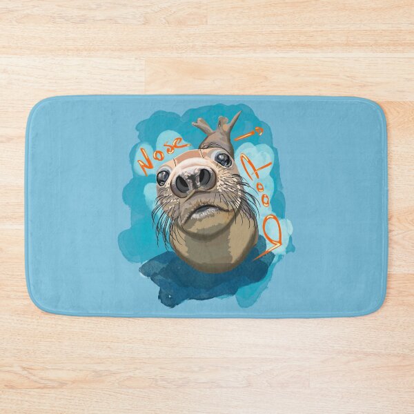 Item preview, Funny Sea Lion Illustration – "Nose I Doop" Whimsical Art Print designed and sold by Pandositive.