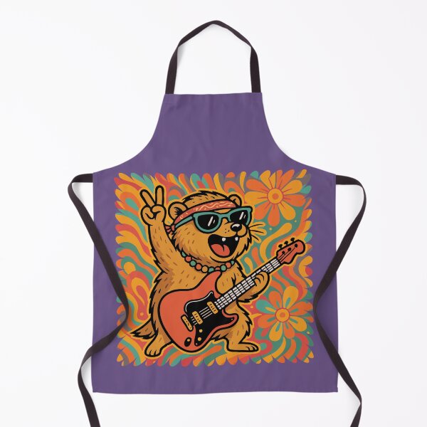 Item preview, Awawa Rock Hyrax Rock Star Hippie Funny Guitar Love designed and sold by d247.