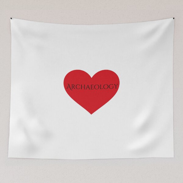 Item preview, Elegant Archaelogy Text in Red Heart designed and sold by EmeraldeaArt.