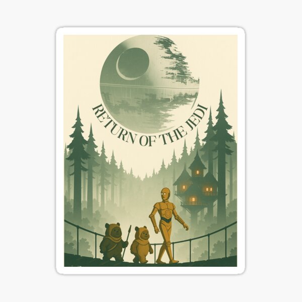 Vista previa del artículo con la obra «Star Wars: El Retorno del Jedi, Póster Minimalista», diseñado y vendido por ZeroGGraphics.