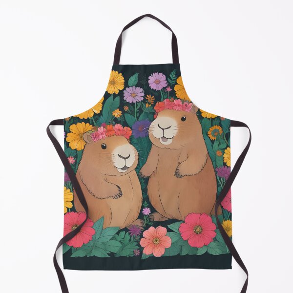 Item preview, Capy, Capybara, Flower Cappy designed and sold by GOLDENGARDENART.