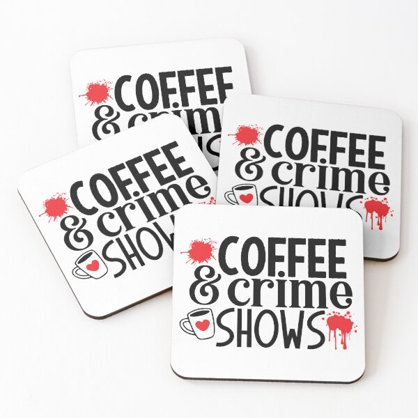 Item preview, Coffee and Crime Shows designed and sold by EmeraldeaArt.
