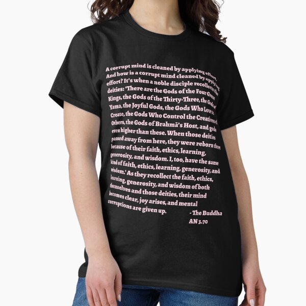 Item preview, Buddha quote: clean mind Deva recollection AN 3.70(5) designed and sold by Share A Brain Wave.