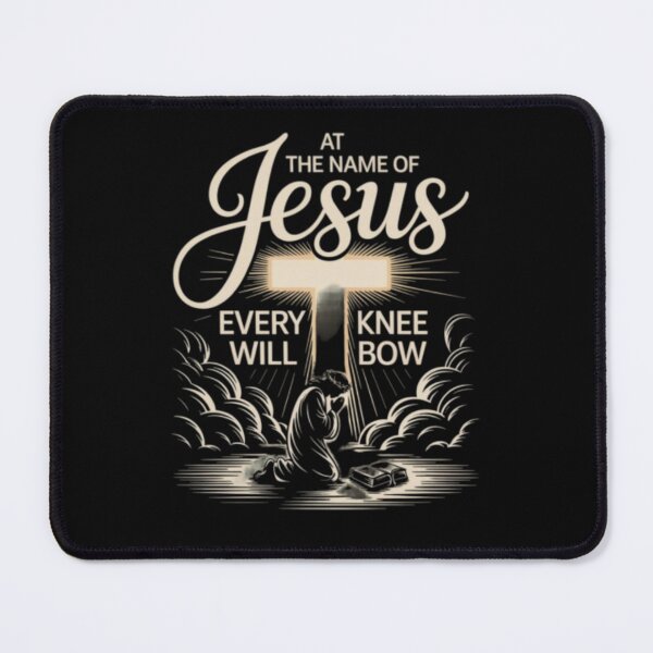 Item preview, Every Knee Shall Bow at the Name of Jesus" – Bible Verse Typography designed and sold by Obinne.