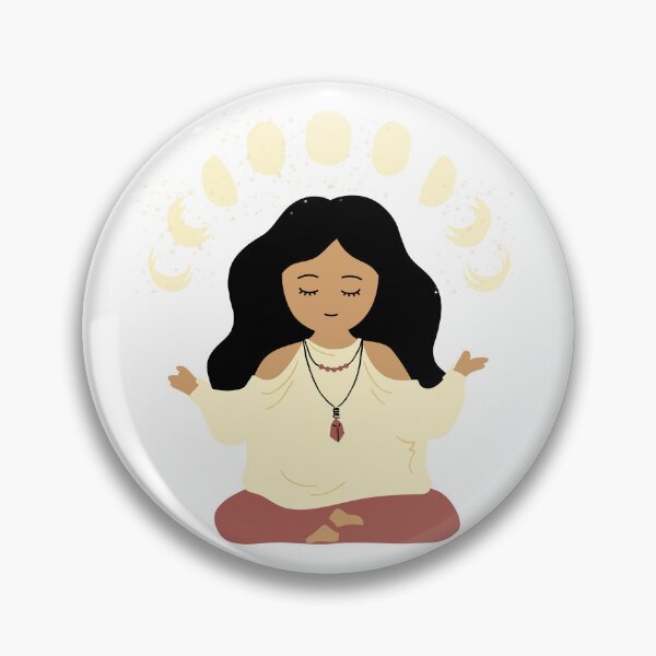 Item preview, Girl Meditating with Moon Phases designed and sold by Karsa13.