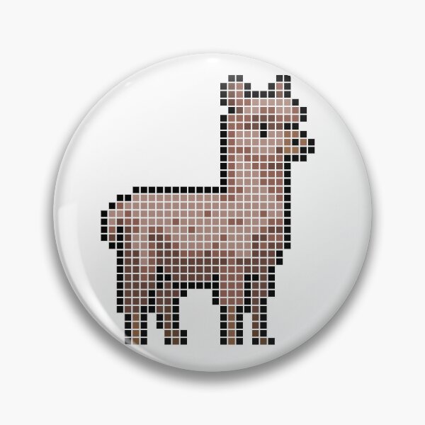 Item preview, Pixeled alpaca (rose) designed and sold by Brain Fart Buffet.