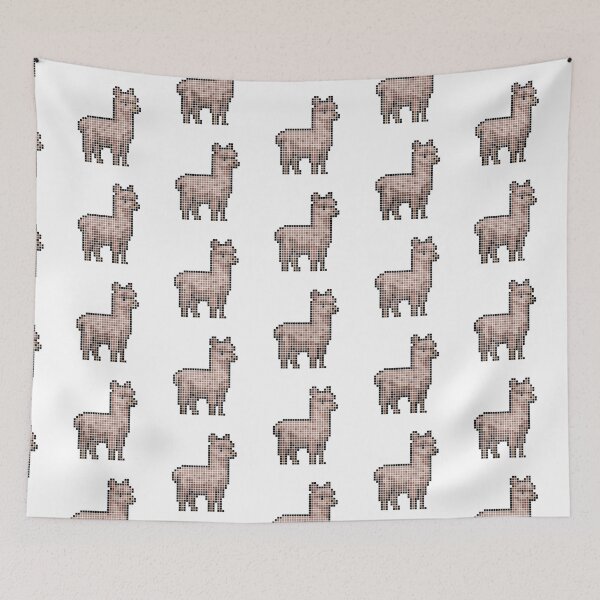 Item preview, Pixeled alpaca (rose) designed and sold by Brain Fart Buffet.