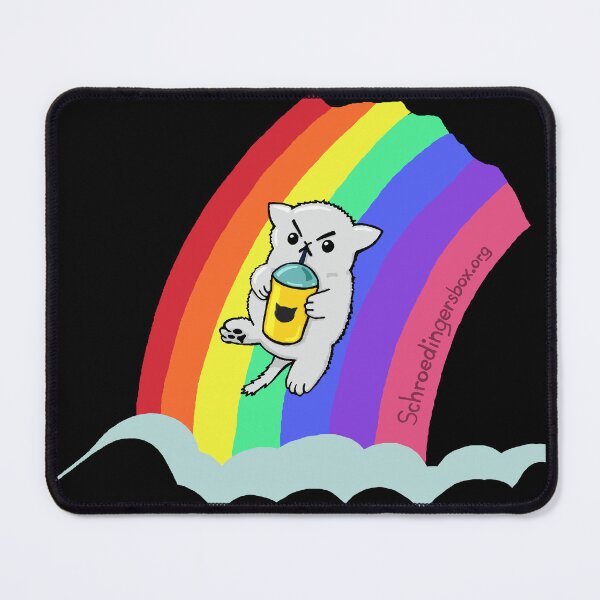 Artikelvorschau, Grummeliges Kätzchen auf Regenbogen-Rutsche entworfen und verkauft von Schrödingers Box.