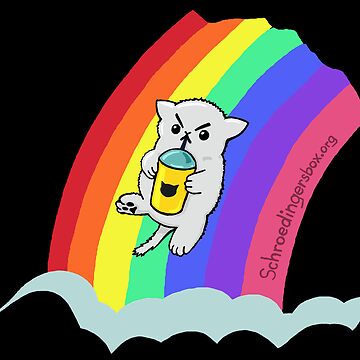 Vorschaubild zum Design Grummeliges Kätzchen auf Regenbogen-Rutsche von Schrödingers Box