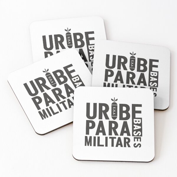 Item preview, Uribe for Military Bases, Uribe for Paramilitary, Resident Calle 13 T-shirt at the 2009 MTV Latin America Awards. For light colors designed and sold by Tiendaplanista.