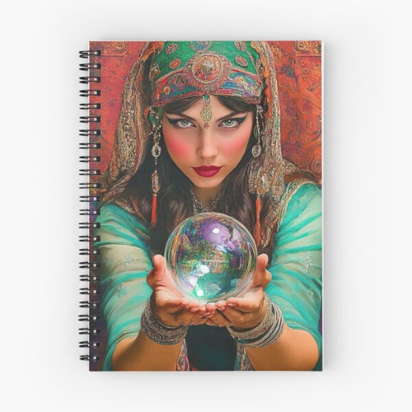 Item preview, The Mystic Seer – Crystal Ball Fortune Teller Art | Boho Gypsy Vibes & Magical Divination designed and sold by czki.