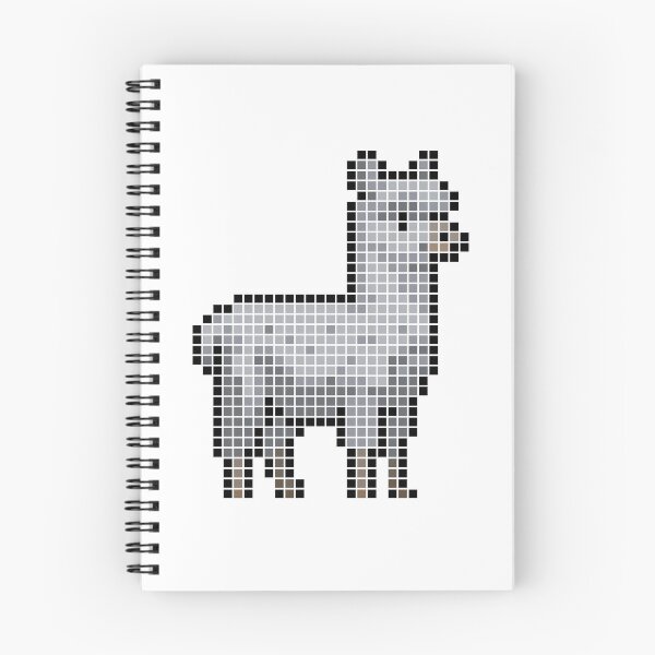 Artikelvorschau, Gepixeltes Alpaka (Silber) entworfen und verkauft von Brain Fart Buffet.