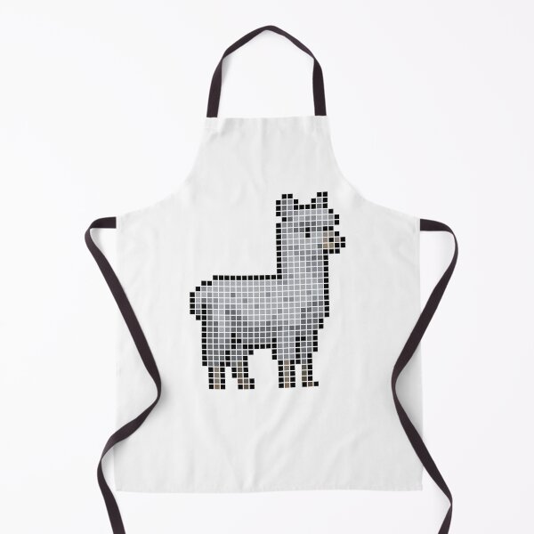 Item preview, Pixeled alpaca (silver) designed and sold by Brain Fart Buffet.