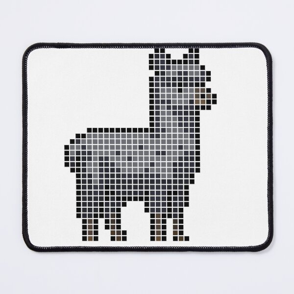 Item preview, Pixeled alpaca (black) designed and sold by Brain Fart Buffet.