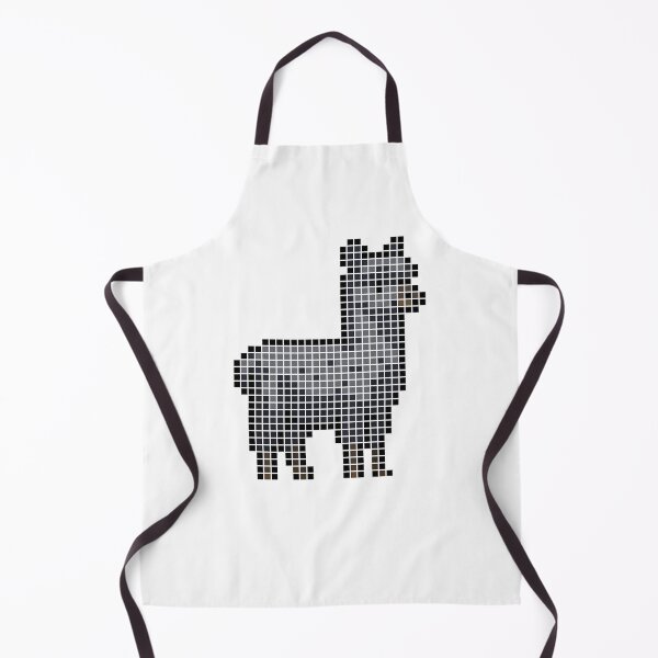 Item preview, Pixeled alpaca (black) designed and sold by Brain Fart Buffet.