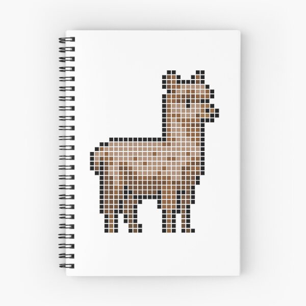 Item preview, Pixeled alpaca (brown) designed and sold by Brain Fart Buffet.