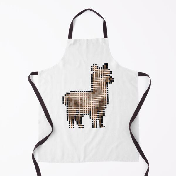 Item preview, Pixeled alpaca (brown) designed and sold by Brain Fart Buffet.
