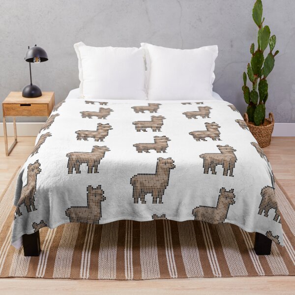 Item preview, Pixeled alpaca (brown) designed and sold by Brain Fart Buffet.