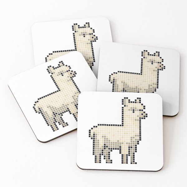 Item preview, Pixeled alpaca (beige) designed and sold by Brain Fart Buffet.