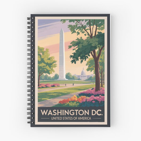 Item preview, Washington DC Illustration Travel Art Vintage designed and sold by KrisSidDesigns.