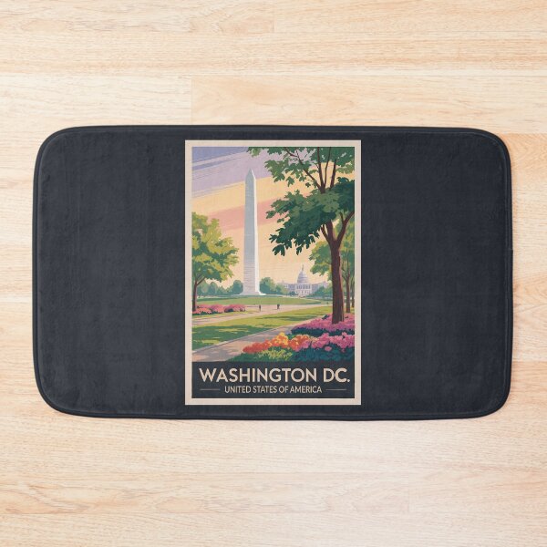 Item preview, Washington DC Illustration Travel Art Vintage designed and sold by KrisSidDesigns.