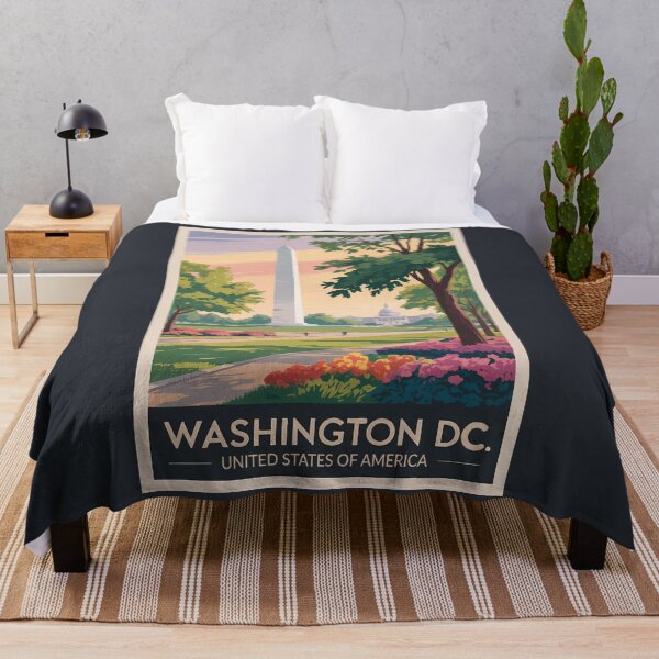 Item preview, Washington DC Illustration Travel Art Vintage designed and sold by KrisSidDesigns.