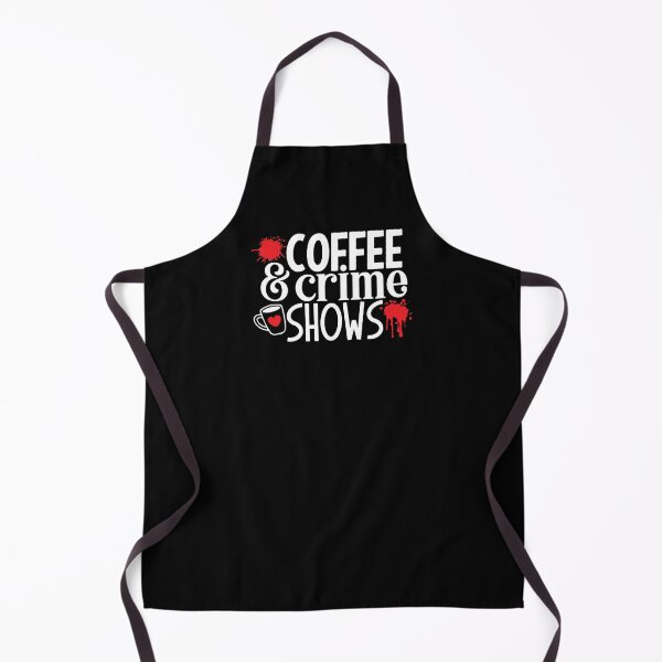 Item preview, Coffee and Crime Shows white design designed and sold by EmeraldeaArt.