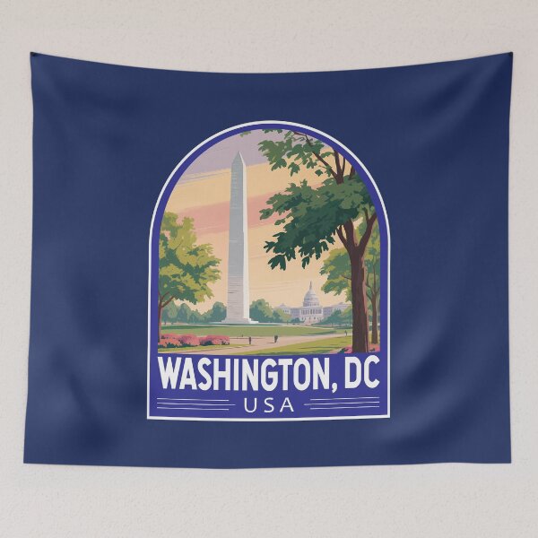 Item preview, Washington DC Travel Art Emblem designed and sold by KrisSidDesigns.