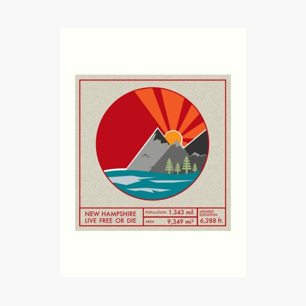 New Hampshire Art Print