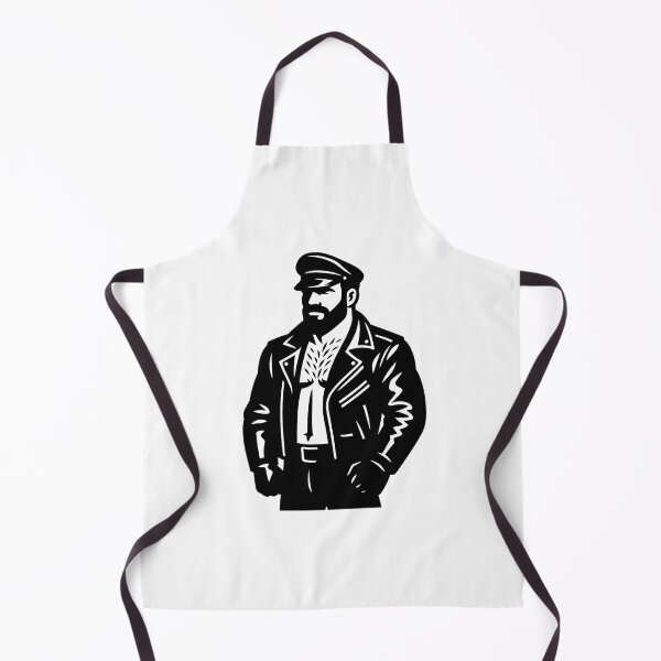 Item preview, Leather Daddy in Open Jacket – Black & White Vector Illustration designed and sold by CheersQueers!.