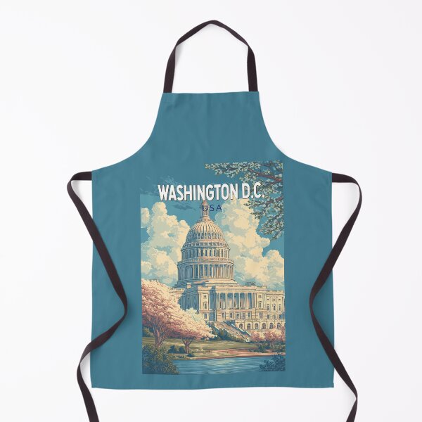 Item preview, Washington DC Capitol Travel Art Vintage designed and sold by KrisSidDesigns.