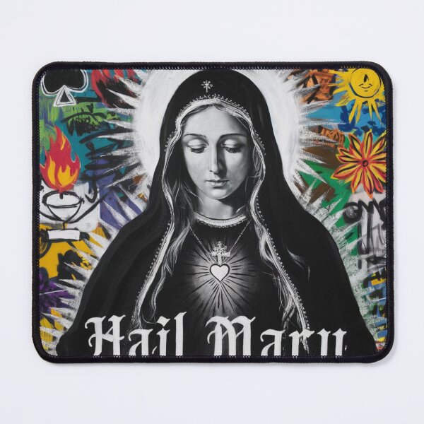 Item preview, Hail Mary Graffiti – Colorful Street Art Madonna designed and sold by WildStroke.