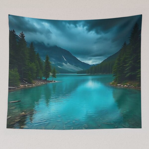 Item preview, Enchanted Jungle Kingdom - Fantasy River Valley Lost World Art designed and sold by VA Design.