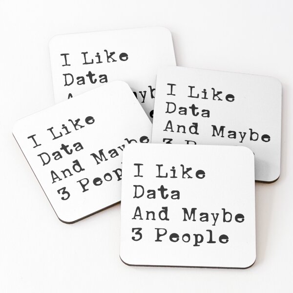 Item preview, I Like Data And Maybe 3 People typewriter-style text design designed and sold by EmeraldeaArt.