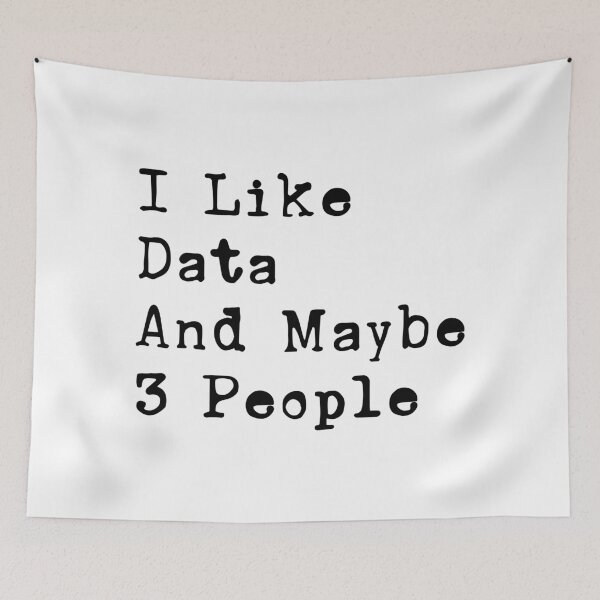 Item preview, I Like Data And Maybe 3 People typewriter-style text design designed and sold by EmeraldeaArt.