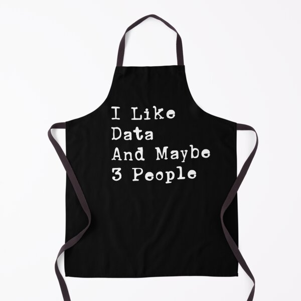 Item preview, I Like Data And Maybe 3 People typewriter-style white text design designed and sold by EmeraldeaArt.