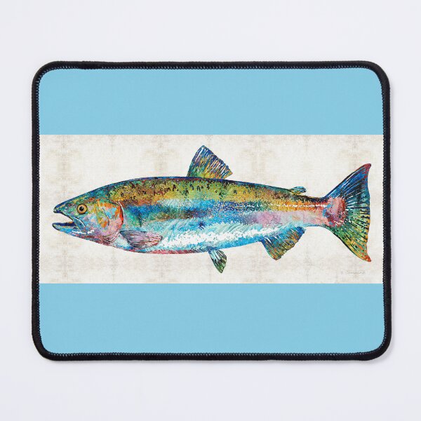 Item preview, Colorful Salmon Fish Art Color Fusion designed and sold by Sharon Cummings Art.