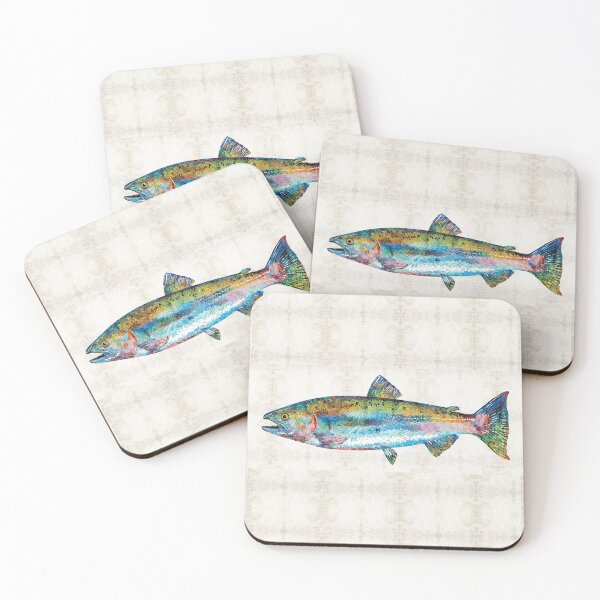 Item preview, Colorful Salmon Fish Art Color Fusion designed and sold by Sharon Cummings Art.