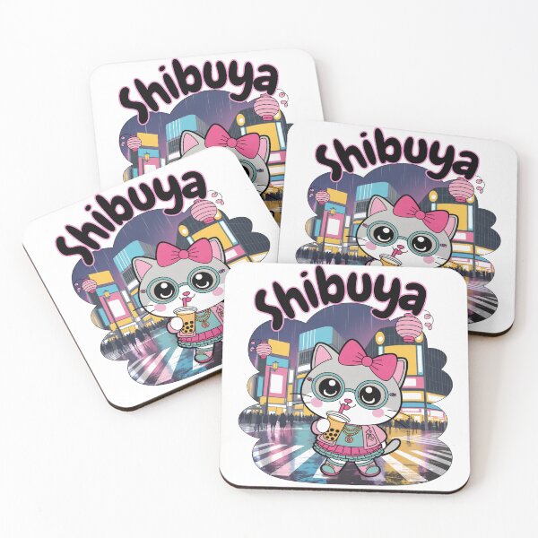 Item preview, Harajuku Cat in Shibuya Glow – Kawaii Chibi Cat with Bubble Tea & Neon City Vibes designed and sold by Darrwea.