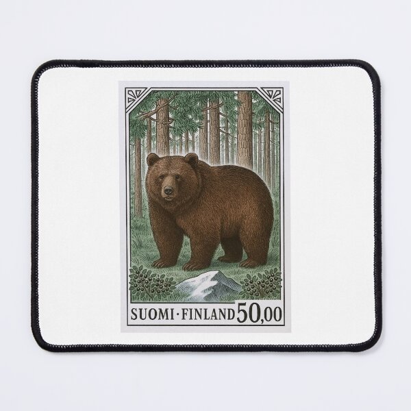 Item preview, 1989 Finland Brown Bear Postage Stamp designed and sold by retrographics.