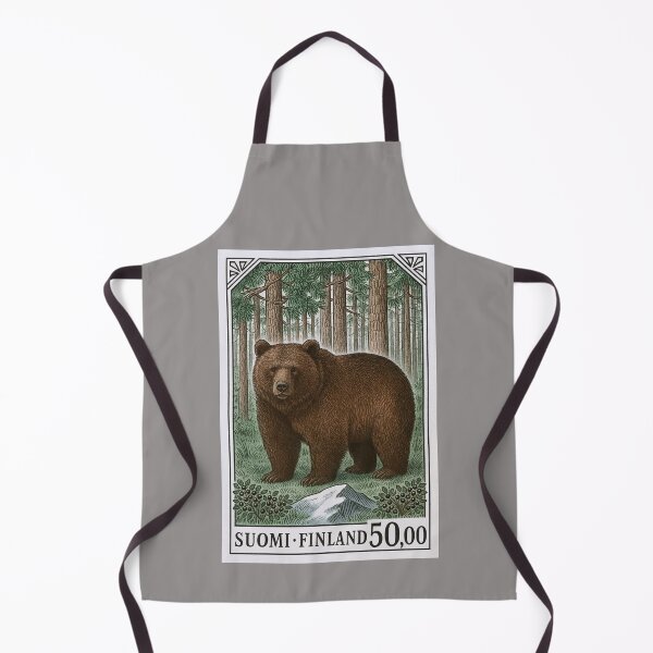 Item preview, 1989 Finland Brown Bear Postage Stamp designed and sold by retrographics.