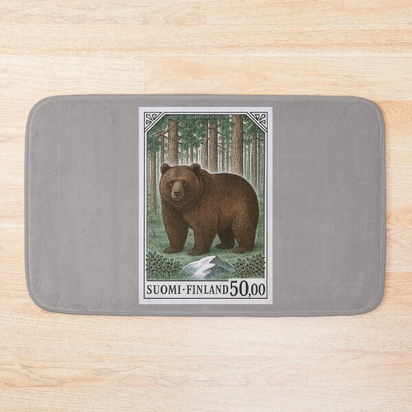 Item preview, 1989 Finland Brown Bear Postage Stamp designed and sold by retrographics.