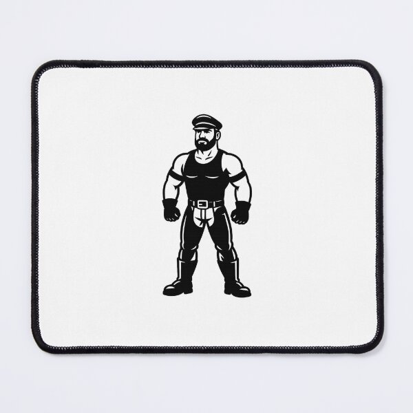 Item preview, Leather Daddy in Tank and Chaps – Bold Black & White Vector Art designed and sold by CheersQueers!.