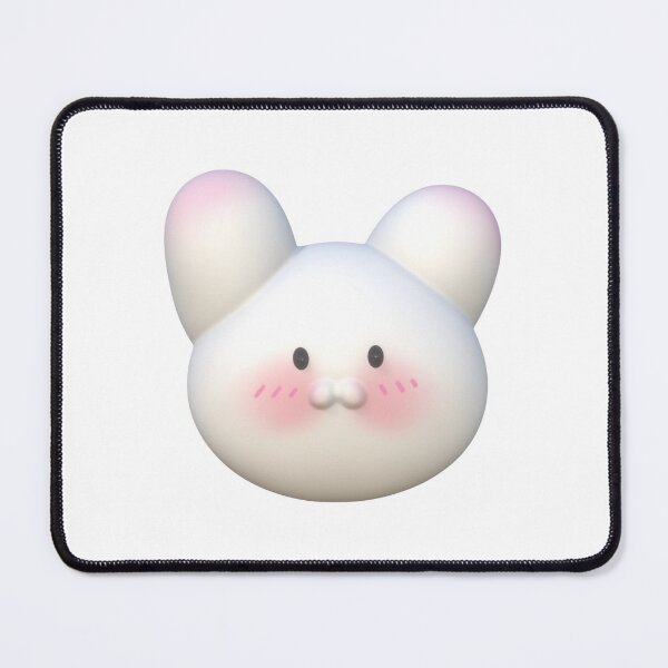 Item preview, Kawaii Bunny Face Illustration Cute Blushing Rabbit Head Design designed and sold by Blueprint&co.