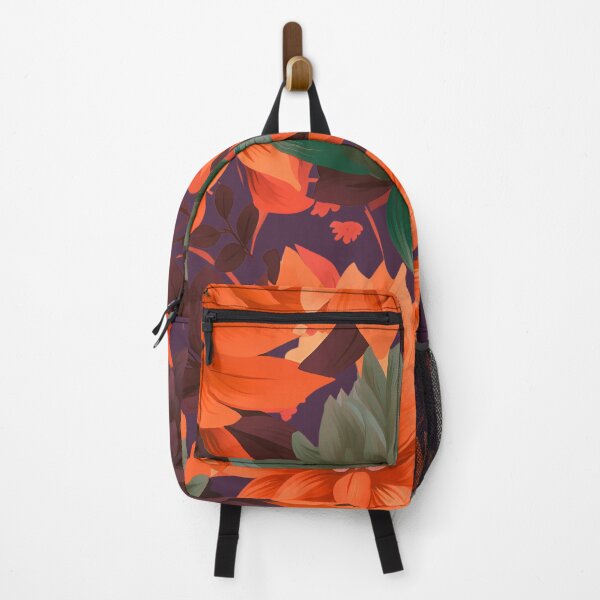 Item preview, Warm Orange Purple And Blue Fall Flowers Watercolor designed and sold by Lovemountain.