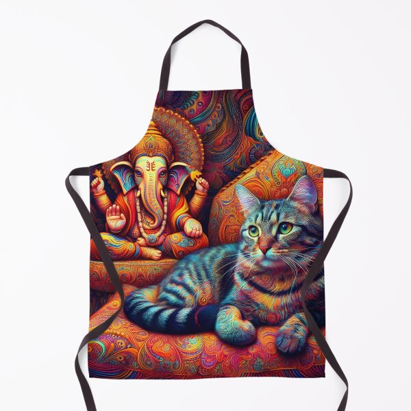 Item preview, Psychedelic Spiritual Tabby with Ganesha designed and sold by CatManDrew.