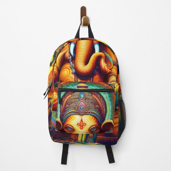 Item preview, Gato atigrado espiritual psicodélico y amigo con Ganesha designed and sold by CatManDrew.