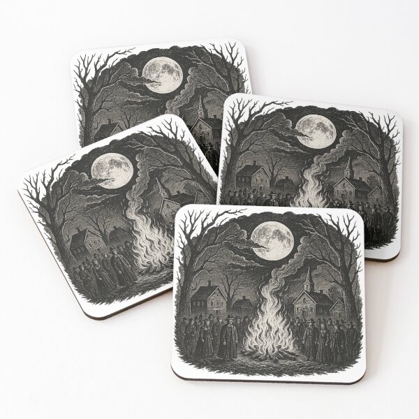 Item preview, Salem Bonfire Under Full Moon designed and sold by QuirkWears.